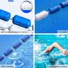 XLIHAWY Pool Separation Line, Wave Blocking Lane Divider Floats, Swimming Lane Pool Safety Rope for Training Competition(White,Nylon rope-2m) view 4