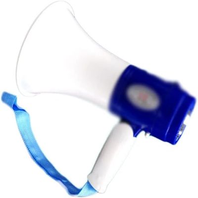 POCHY Hand Megaphones Portable Shouting/Recording Megaphone Speaker Foldable Handle Lightweight Referee Outdoor Bullhorn Speaker