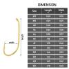Dr.Fish 100 Pack Baitholder Hooks, Freshwater Fishing Hooks Gold, Offset, for Walleye Rigs, Crawler Harness, Trout/Bass/Crappie/Blugill/Panfish 3/0 view 3