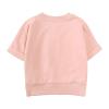Toddler Kids Baby Boy Girl Short Set Solid Color Cotton Pullover Short Sleeve Sweatshirt T Shirt (Pink, 12-24 Months) view 3
