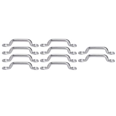 10Pcs Boat Top Pad Eye Deck Loop Tie Down 316 Stainless Steel Set Kit for Fixing Pontoon Kayak Buggy Downs Jeep Door Limit Strap Tarps Canopies