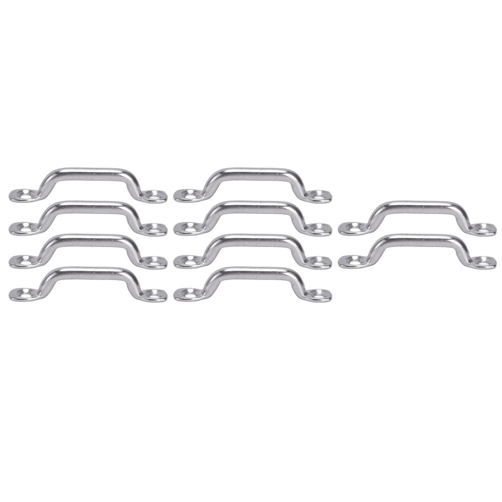 10Pcs Boat Top Pad Eye Deck Loop Tie Down 316 Stainless Steel Set Kit for Fixing Pontoon Kayak Buggy Downs Jeep Door Limit Strap Tarps Canopies