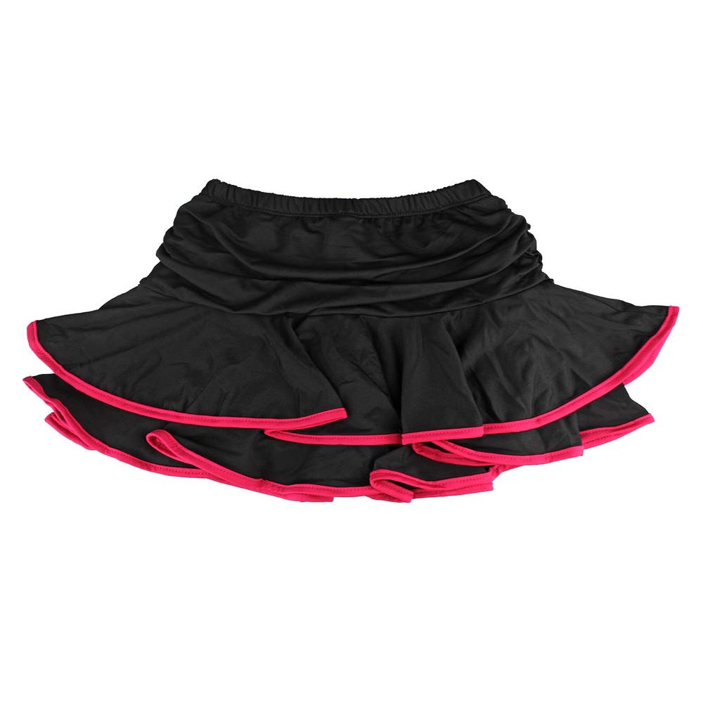 Daydance Kids Girl's Ballroom Dance Skirt for Latin Samba Tango Practice with Boy Shorts