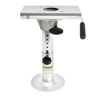 CheriMuMu Boat Seat Pedestal, Adjustable Height Locking Boat Seat Pedestal Boat Chair Base with Height Adjustable from 13 inches to 19 inches (Silver, Aluminum Alloy)