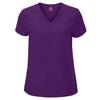 M&M SCRUBS Women's Stretch Scrub Set - Cool V-Neck Top & Cargo Pant, Breathable Moisture Wicking Medical Uniform (Eggplant, Small) view 2