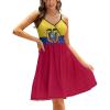 Fattyeery Elegant Casual Long Dress Ecuador Flag Girls Summer Sunshine Beach Skirts for Womens 2XL view 1