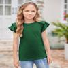 Arshiner Girls T Shirts Green Tops for Girls Shirts for Kids 5-6 Years view 3