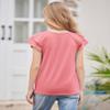 Arshiner Girls T Shirts Casual Girls Ruffle Tops Cute Clothes for Kids Pink t Shirts for Kids 9-10 Years view 3