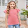 Arshiner Girls T Shirts Casual Girls Ruffle Tops Cute Clothes for Kids Pink t Shirts for Kids 10-11 Years view 2