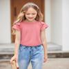 Arshiner Girls T Shirts Casual Girls Ruffle Tops Cute Clothes for Kids Pink t Shirts for Kids 10-11 Years view 4