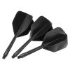 PATIKIL Integrated Dart Shaft and Flights, 15 Pack 2BA Thread Plastic Dart Flights, Black view 1