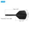PATIKIL Integrated Dart Shaft and Flights, 15 Pack 2BA Thread Plastic Dart Flights, Black view 2