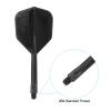 PATIKIL Integrated Dart Shaft and Flights, 15 Pack 2BA Thread Plastic Dart Flights, Black view 4