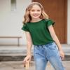Arshiner Girls Fashion T Shirts Green Shirt for Kids Shirts for Teens Girls 7-8 Years view 2