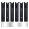 M METERXITY 6 Pack Fishing Rod Holder for Boat, Plastic Boat Rod Bracket Support Tube Rack Wall/Side Mounted & Single Stand-Off with Screws, Apply to Kayak Fishing Box, Black view 1