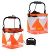 Portable Camping Fishing Bucket Fish Live Bait Water Container Collapsible Transparent Fishing Bucket Easy to Use Portable Fishing Bag for Travel Camping view 3