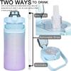VELINE Large Motivational Water Bottle with Straw, 64oz Half Gallon Water Jug with Time Marker, Leak-Proof and BPA-Free for Sports and Fitness view 3