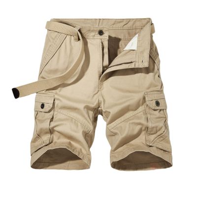 Mens 7 Inch Gym Shorts Cargo Shorts for Men 2023 Stylish Buckle Zipper Button Pockets Tooling Shorts Classic Fit Work Utility Shorts Big and Tall Linen Shorts for Men 3XL Khaki M