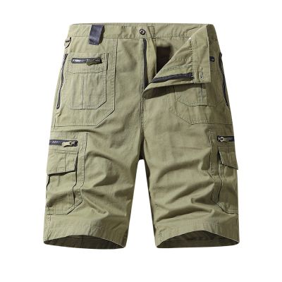 Muscularfit Athletic Shorts Boys Casual Shorts for Men 2023 Buckle Zipper Cotton Cargo Shorts Multi Pockets Regular and Big & Tall Tooling Shorts Athletic Shorts with Zipper Pockets Men Green XL