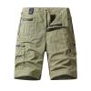 Muscularfit Athletic Shorts Boys Casual Shorts for Men 2023 Buckle Zipper Cotton Cargo Shorts Multi Pockets Regular and Big & Tall Tooling Shorts Athletic Shorts with Zipper Pockets Men Green XL view 1