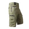 Muscularfit Athletic Shorts Boys Casual Shorts for Men 2023 Buckle Zipper Cotton Cargo Shorts Multi Pockets Regular and Big & Tall Tooling Shorts Athletic Shorts with Zipper Pockets Men Green XL view 2