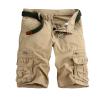 5 Inch Chino Shorts Men Athletic Shorts for Men 2023 Casual Solid Multi Pockets Cargo Shorts Buckle Zipper Outdoor Work Tooling Shorts Mens Khaki Linen Shorts 7 Inch Inseam Beige 4X view 3