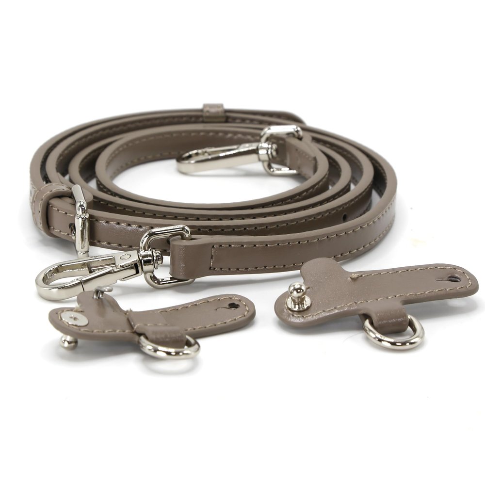 banbeln Mini Bags Leather Shoulder Strap Kit Fit For Adjustable Crossbody Small Bag (City-pouch-taupe)