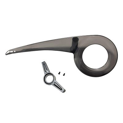 lamphle 1 Set Bike Chain Guard 40 T to 46 T, Universal Non-deformable Plastic Bike Chain Cover Protector Sprocket Cover Smooth Edge Easy to Install Bike Supplies Clear Black
