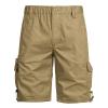 3 Inch Running Shorts Men Mesh Shorts Regular Fit Cotton Elastic Waist Multi Pocket Cargo Shorts Outdoor Fashion Work Utility Tooling Short Black Linen Shorts Men 7 Inch Yellow 4X view 1