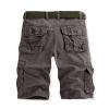 Muscularfit Flowy Summer Shorts Athletic Shorts for Men 2023 Casual Solid Multi Pockets Cargo Shorts Buckle Zipper Outdoor Work Tooling Shorts 6 Inch Inseam Shorts Men Casual Gray M view 4