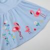 FreeLu Girls Cartoon Applique Dresses Striped Casual Dress Cotton Jersey Longsleeve T-Shirt(Stripes Flamingo,2T) view 2