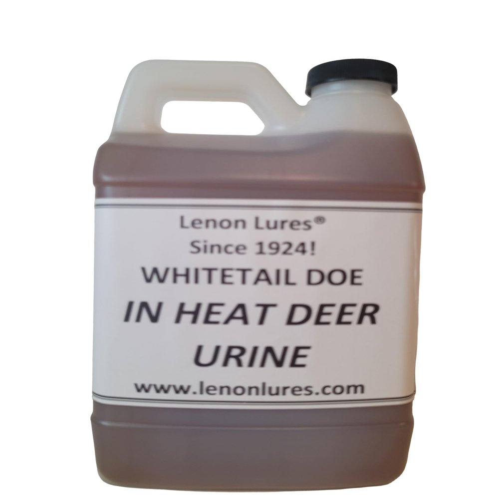 Lenon Lures Whitetail Doe in Heat Deer Urine (Half Gallon)