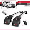 apline Compatible with Ford Edge (CD539) 2015-2024 ACE-2 Type Car Roof Rack Cross Bar Grey Aluminium Bars view 3