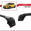apline Compatible with Kia XCeed (CD) 2019-2025 ACE-2 Car Roof Rack Cross Bar Black Aluminium 2 Bars view 3