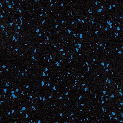 4' x 15' x 8mm Rolled Rubber Floor for Fitness & Workout Spaces (10% Blue Bird)