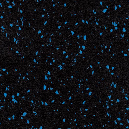 4' x 15' x 8mm Rolled Rubber Floor for Fitness & Workout Spaces (10% Blue Bird)
