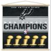 Trends International NBA San Antonio Spurs - Champions 23 Wall Poster, 22.37" x 34.00", Premium Print and Beechwood Hanger Bundle view 1