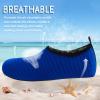 ANLUKE Water Shoes Barefoot Aqua Yoga Socks Quick-Dry Beach Swim Surf Shoes for Women Men Blue 42/43 view 3