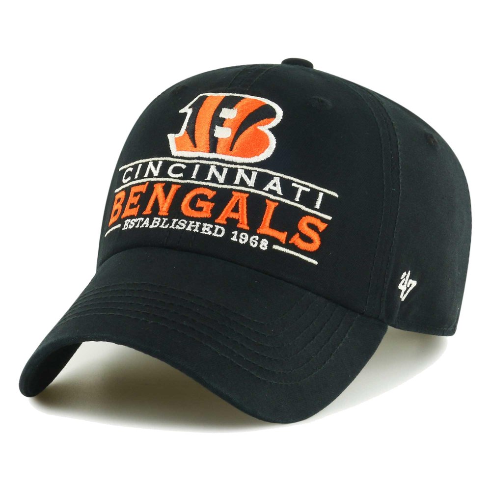 47 Men's Black Cincinnati Bengals Vernon Clean Up Adjustable Hat