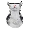 Cute Sun Mask For Cat Riding Ear Windproof Sand Ice Silk Mask Lmitation Dog Mask Mask Face Mask Face Towel Hiking Face Towel For Men & Women Neck Gator Masks (White Cheese Cat) view 1