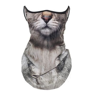 Cute Sun Mask For Cat Riding Ear Windproof Sand Ice Silk Mask Lmitation Dog Mask Mask Face Mask Face Towel Hiking Face Towel For Men & Women Neck Gator Masks (Chinese Chinese Cat)