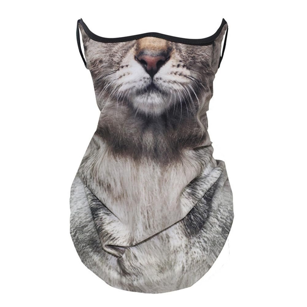 Cute Sun Mask For Cat Riding Ear Windproof Sand Ice Silk Mask Lmitation Dog Mask Mask Face Mask Face Towel Hiking Face Towel For Men & Women Neck Gator Masks (Chinese Chinese Cat)