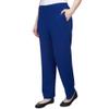 Alfred Dunner Women's Scuba Crepe Stretch Fit Short Length Pant Size S Royal Blue view 3
