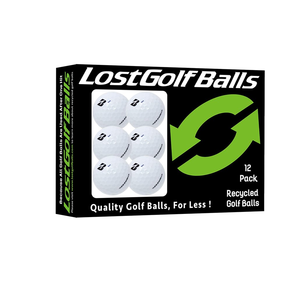 Bridgestone Tour B XS Golf Balls (12 Pack) - Mint Quality, Used Golf Balls Refinished by Lostgolfballs.com, Like New with No Logos