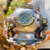 Diving Helmet with Base | Scuba Diving Helmet | US Navy Mark V Divers Helmet | Marine Deep Diving Helmet | Dark Brown Scuba Helmet