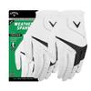 Callaway Golf Weather Spann Glove (Worn on Left Hand, Cadet (Short Fingers), X-Large, White (2-Pack)) view 1