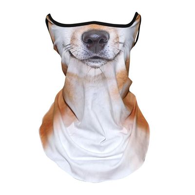 Cute Sun Mask For Cat Riding Ear Windproof Sand Ice Silk Mask Lmitation Dog Mask Mask Face Mask Face Towel Hiking Face Towel For Men & Women Neck Gator Masks (Shiba Inu)