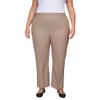 Alfred Dunner Women's Plus-Size Herringbone Short Length Pant Size 18W Latte view 1