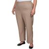 Alfred Dunner Women's Plus-Size Herringbone Short Length Pant Size 18W Latte view 3