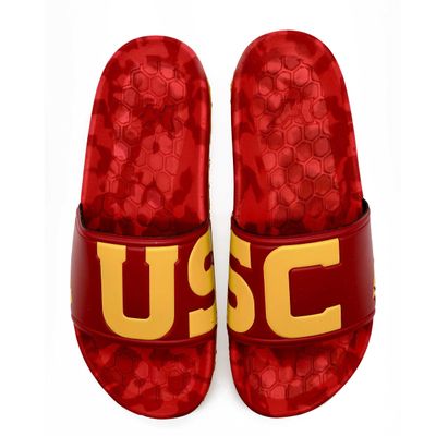Hype NCAA Team Graphic and Color Unisex Quick Dry Slydr Sandal, USC Trojans, 9 Women/ 7 Men